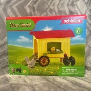Schleich‎ Farm World: Mobile Chicken Coop - 12 Piece Playset - New& Sealed